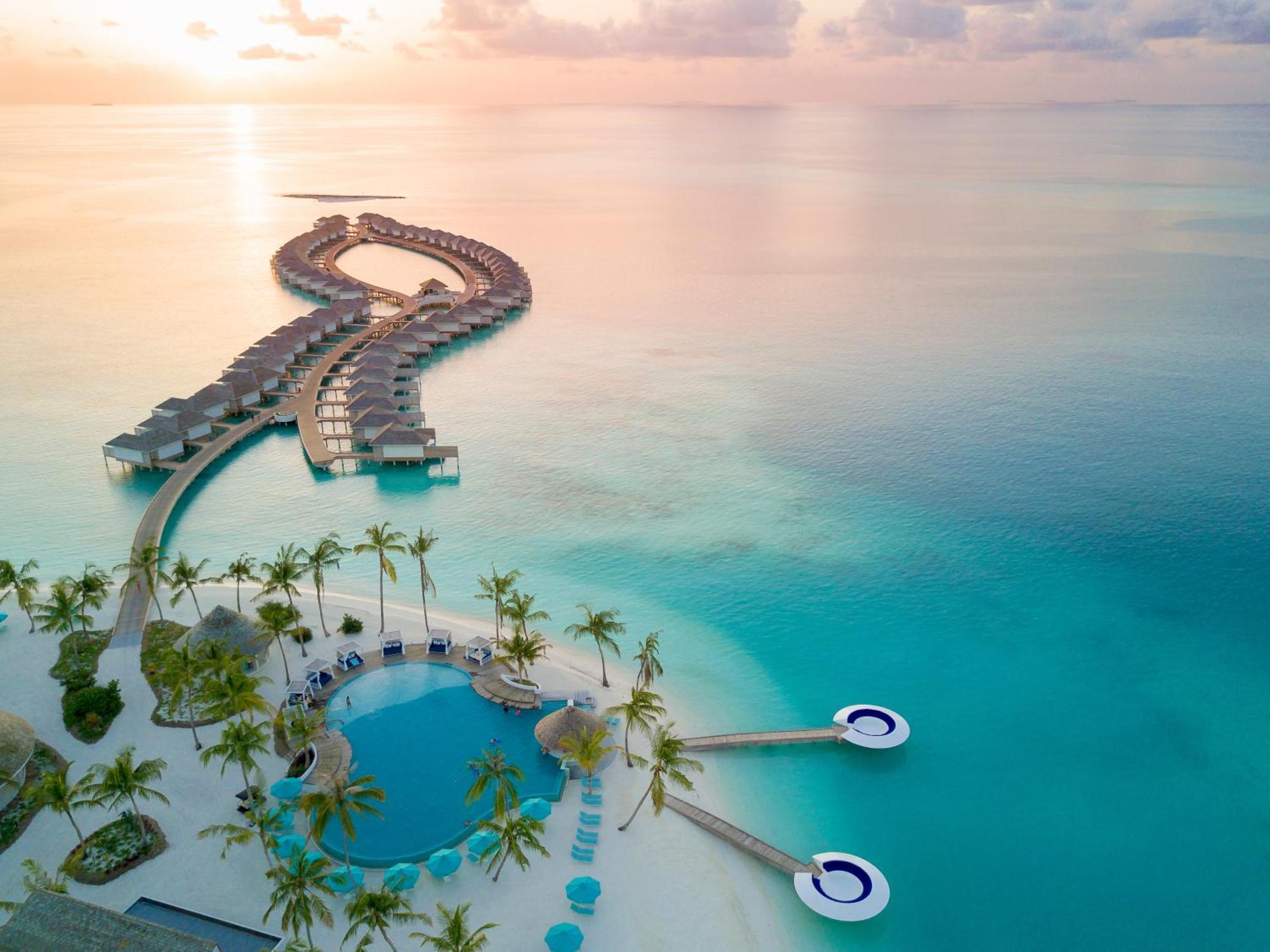 Kandima Maldives Kudahuvadhoo Exteriér fotografie Aerial view of the resort